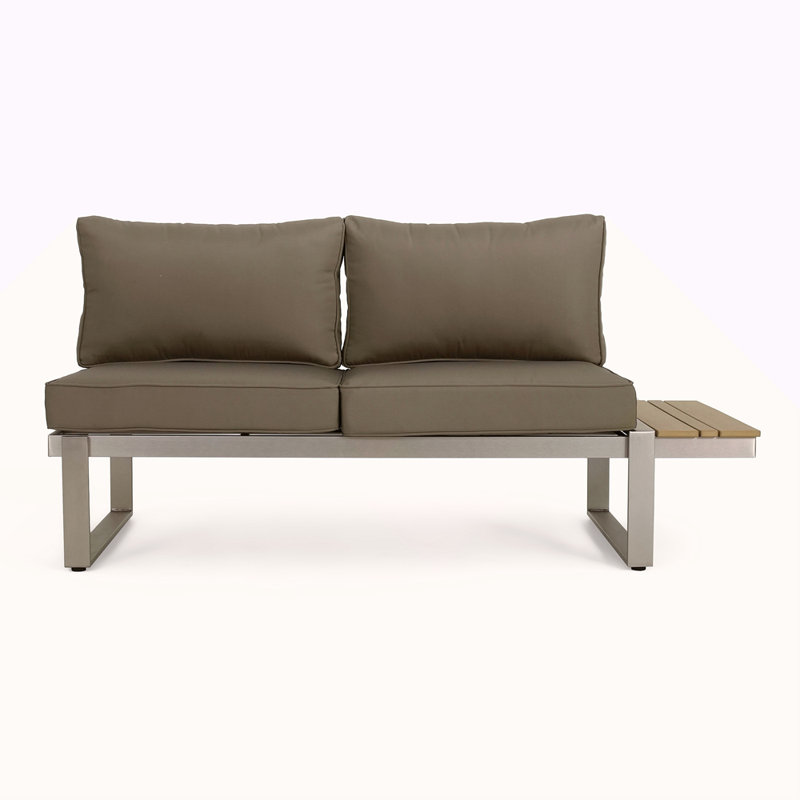 Canapé Sterling, Kaki, Argent/Brun, Orienté à droite