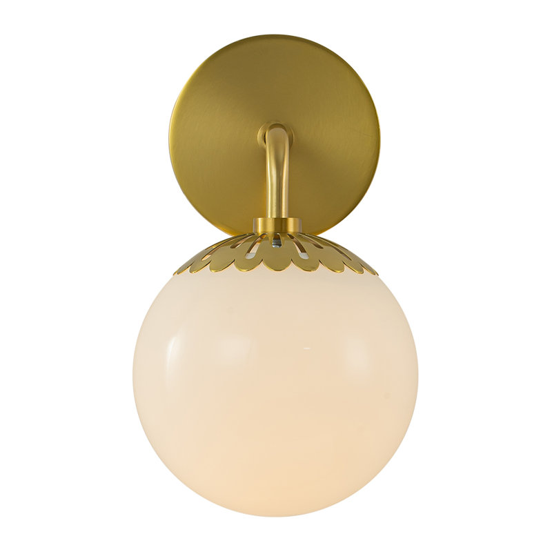 Applique murale sphérique en verre opale 1 lumière Noa Dewdrop Noa