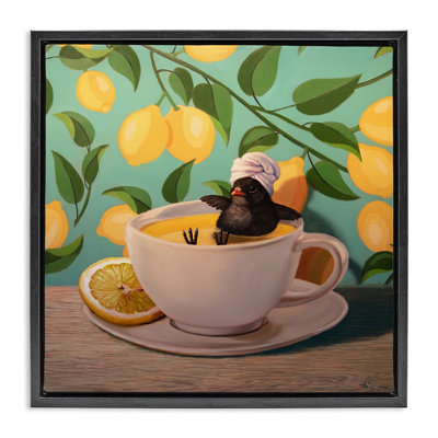 Bird Bathing Lemon Tea