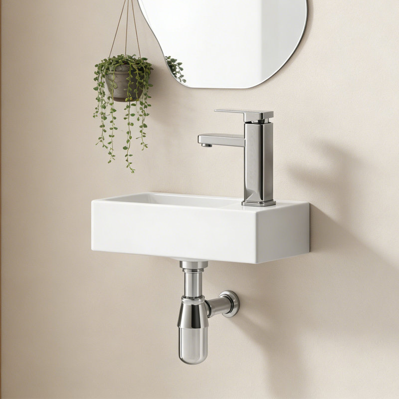 14" Bathroom Vessel Sink With Faucet, Drain Assembly