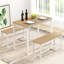 Ensemble de table de salle à manger 3 pièces avec 2 bancs-1944398250