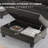 Skerl 46.9'' Long Upholstered Flip Top Storage Bench Storage Ottoman Seat Footstool-2023820345