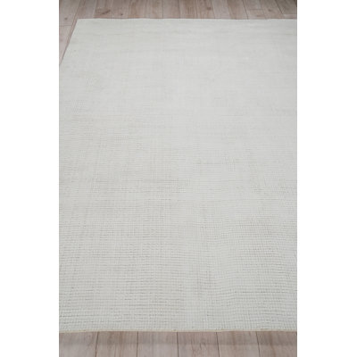 Exquisite Rugs Manhattan Handmade Handloomed Polyester Ivory Area Rug