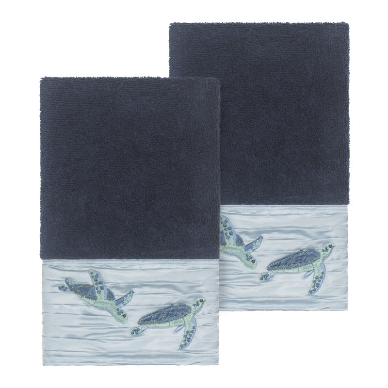 Mia Turkish Cotton Hand Towel, Midnight Blue