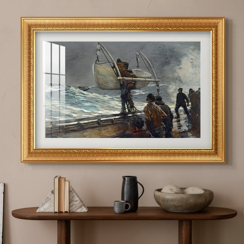 Le signal de détresse, vers 1896 - Winslow Homer - Estampe encadrée sur mesure, 20x28 INNER SIZE, Framed Print with Mat