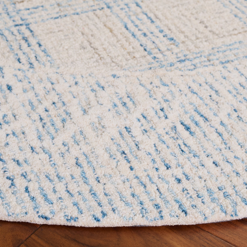 Stratford Geometric Hand-Tufted Wool Area Rug, Round 6'