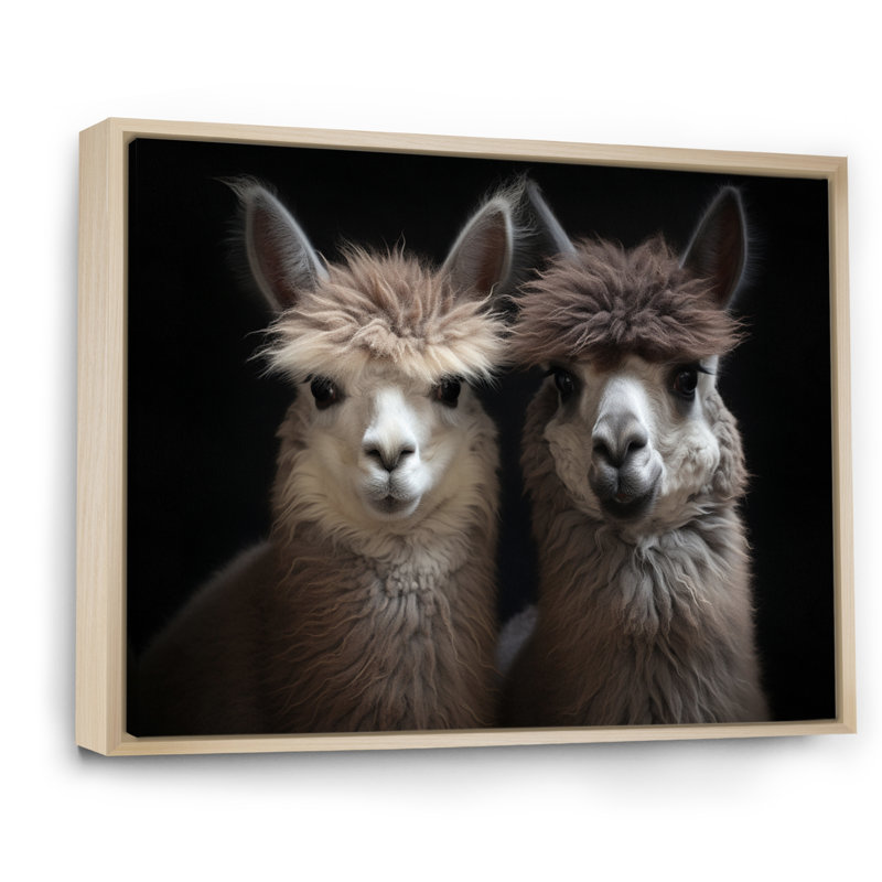 Deux Alcapas gracieux gardiens I - impression, H 12 po x l 20 po x P 1 po, Cadre naturel flottant