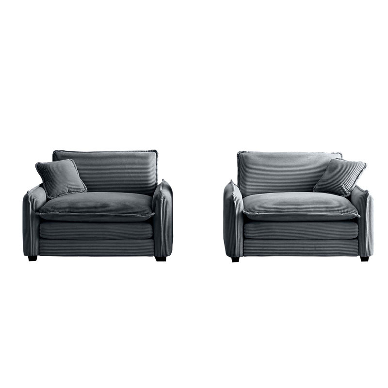 Chaises d'appoint rembourrées avec coussins Nyilah