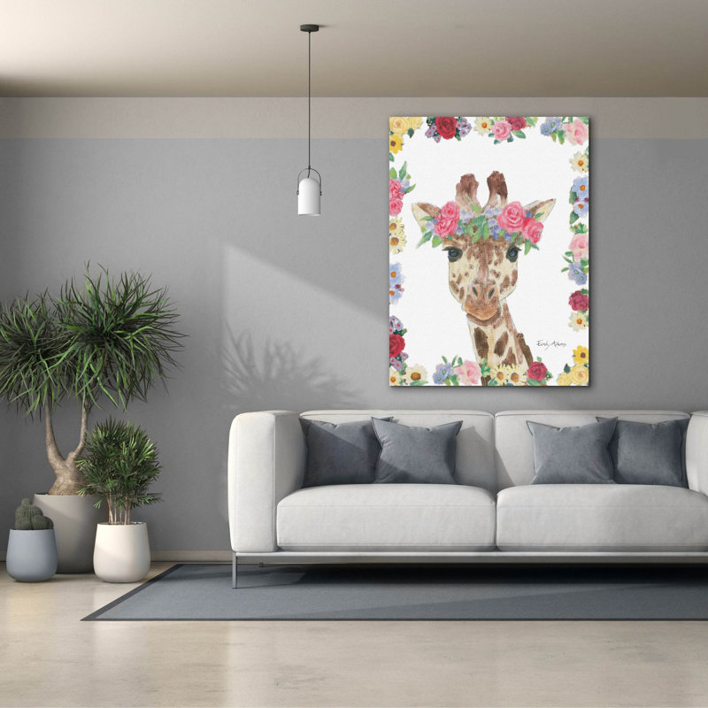 «Flower Friends 2» par Emily Adams, art mural sur toile, H 54 po x l 40 po x P 1,5 po