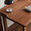 Bureau rectangulaire en bois massif de couleur châtaignier clair-118511613-118511615