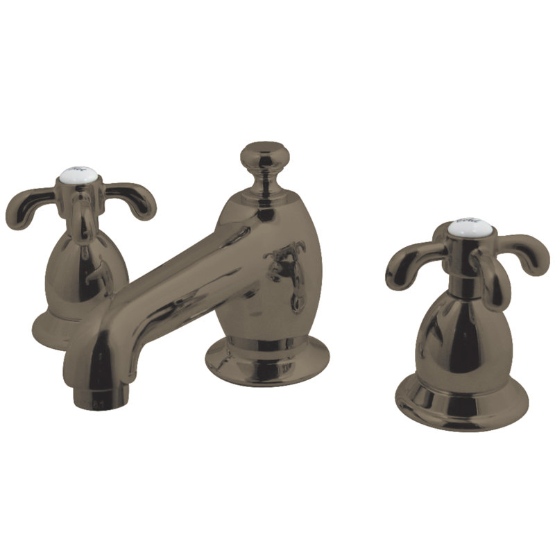 Widespread Bathroom Faucet with Drain Assembly, Brushed Nickel