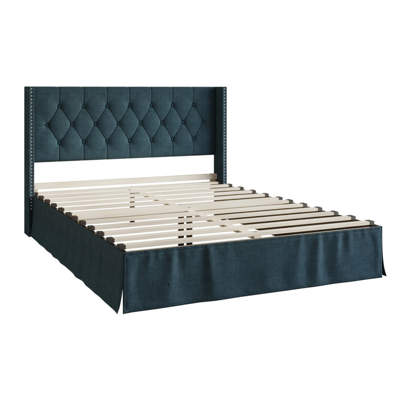 Bellamy Tufted Upholstered Platform Bed, Black, King