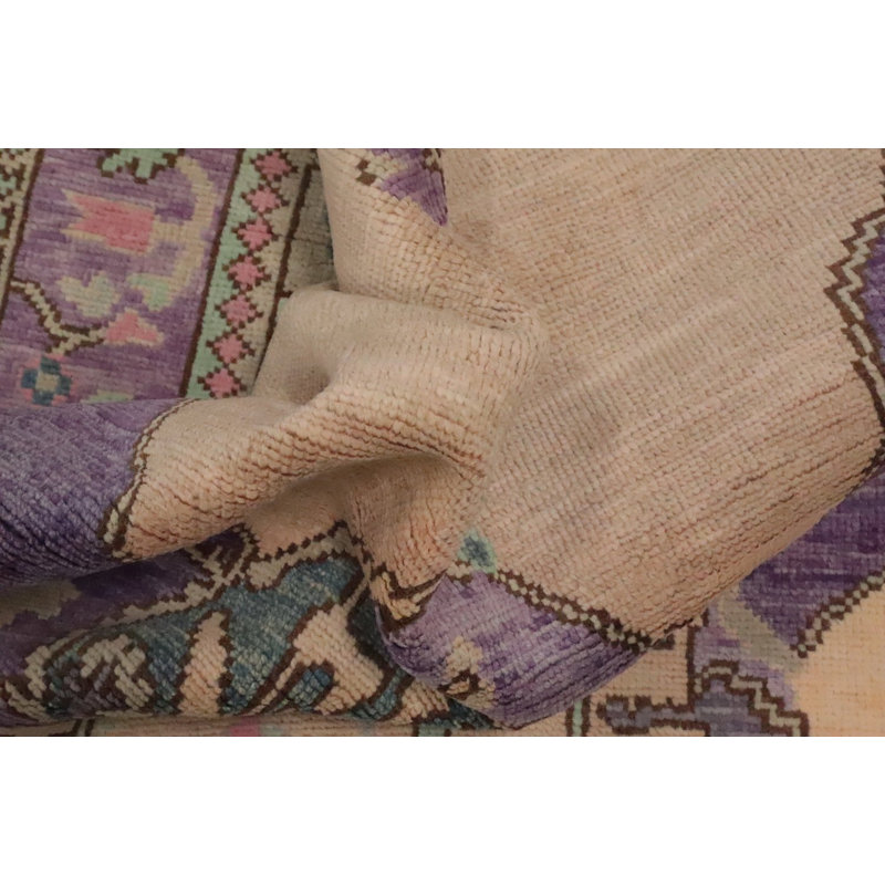 Tapis à motif géométrique en laine Oushak Medallion