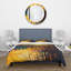 Yellow/Dark Brown Microfiber Duvet Cover Set-66389867