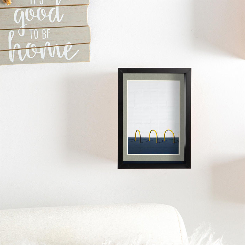 Nicola Spring - 5" x 7" 3D Deep Box Photo Frame - 4" x 6" Mount, Black