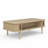 Aguilera 47.2" W Mid Century Coffee Table with Storage and Fluted Sliding Door-1152857806