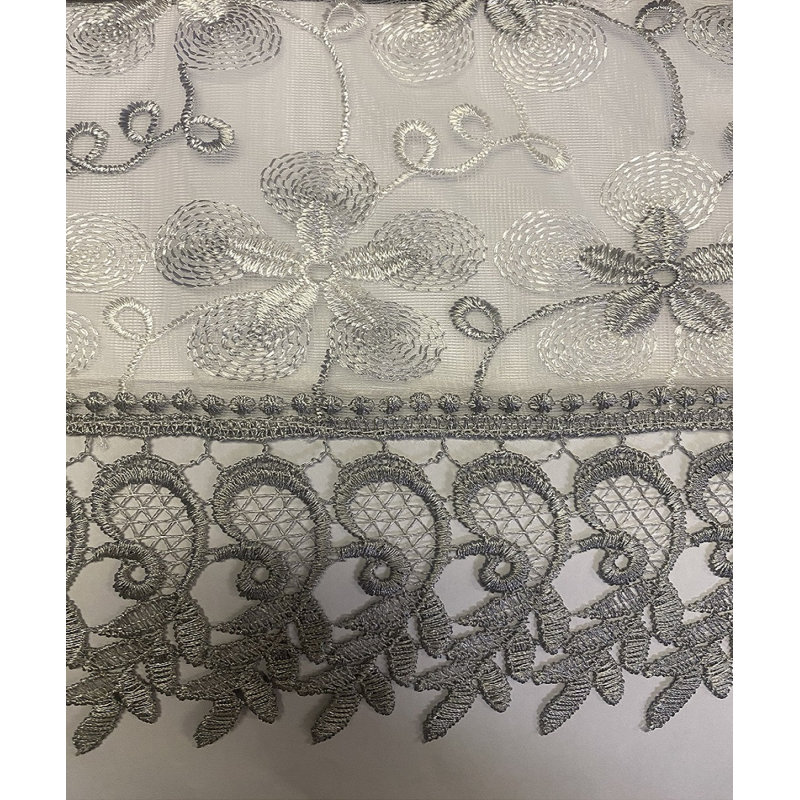 Mayda Tailored Kitchen Curtain, Gray
