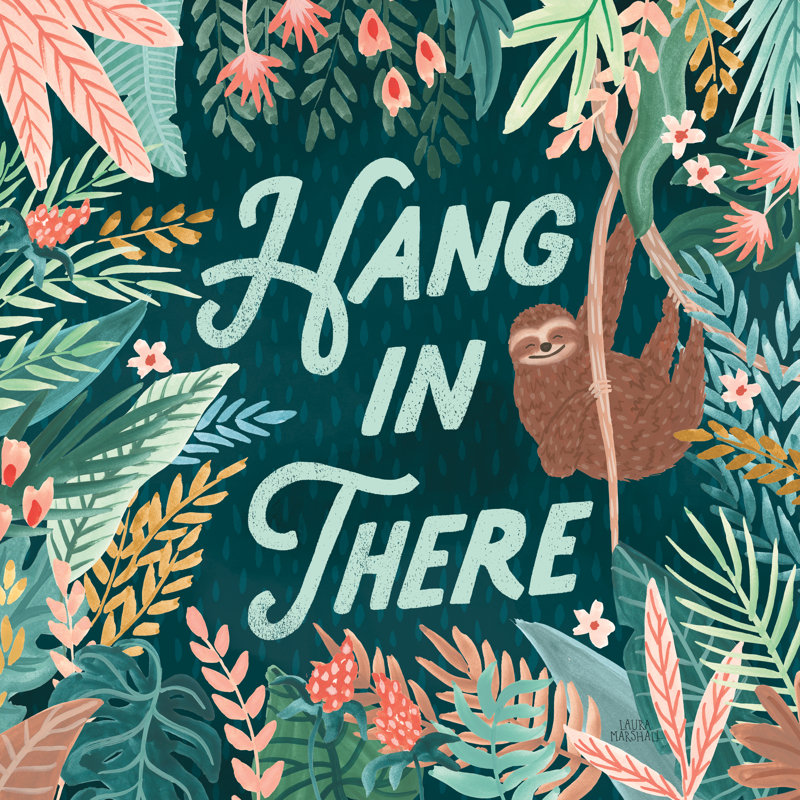 Jungle Hangout II by Laura Marshall - Wrapped Canvas Print, 76cm H x 76cm W