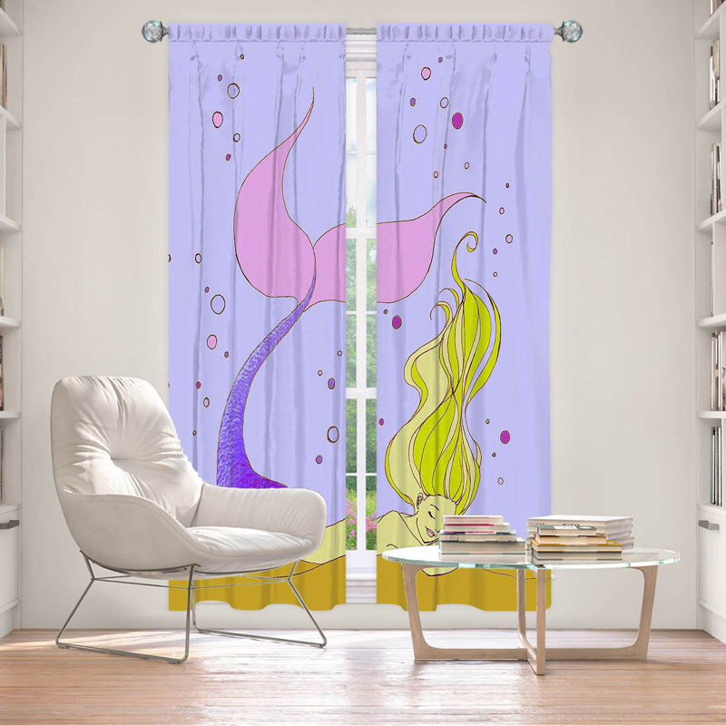 Room Darkening Curtain Pair, 20" W x 52" L, Lavender