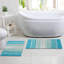 Ensemble de 2 tapis de bain à rayures antidérapants 100% coton Cervantes-553813581-612527089