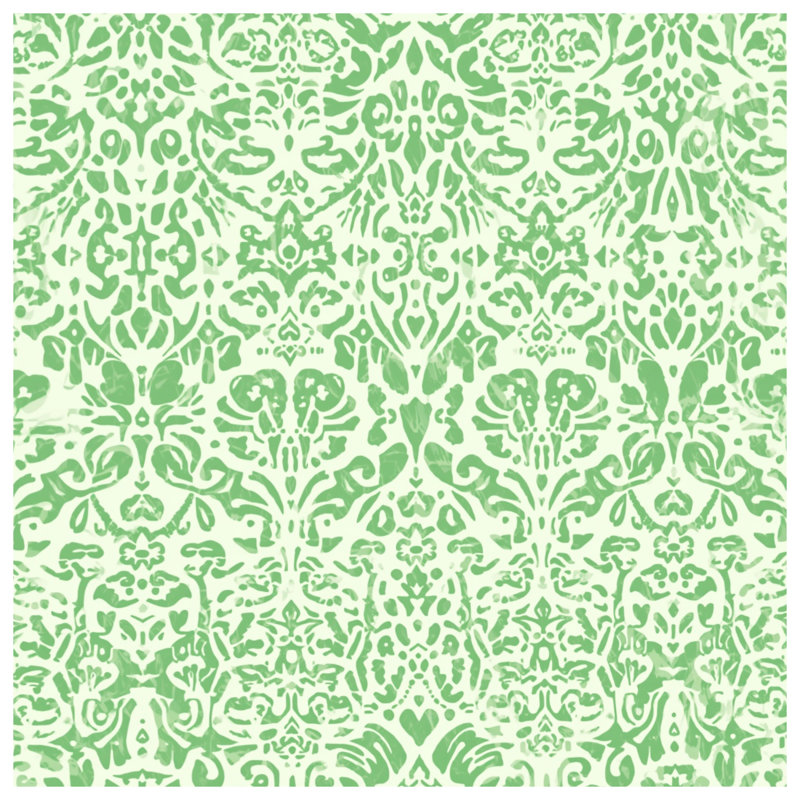Green Damask Pattern Blankets, 50in W x 60in H