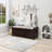 Storage Bench With 3 Shutter-Shaped Doors, Shoe Bench With Removable Cushion And Hidden Storage Space-436295382