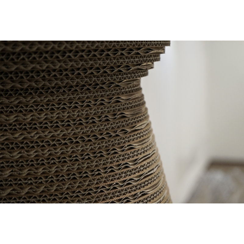 Tabouret décoratif hetrick liège, Naturel / panneau de fibres à densité moyenne bl