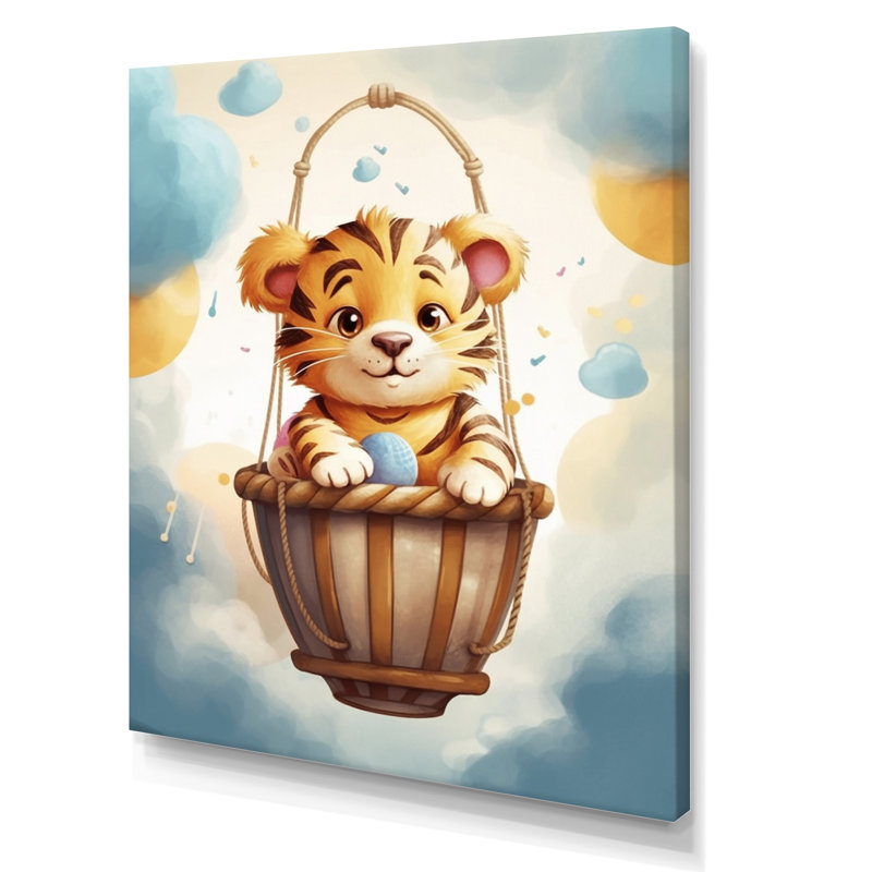 Nursery Adorable Tiger II - imprimé, H 20 po x l 12 po x P 1 po, Toile tendue