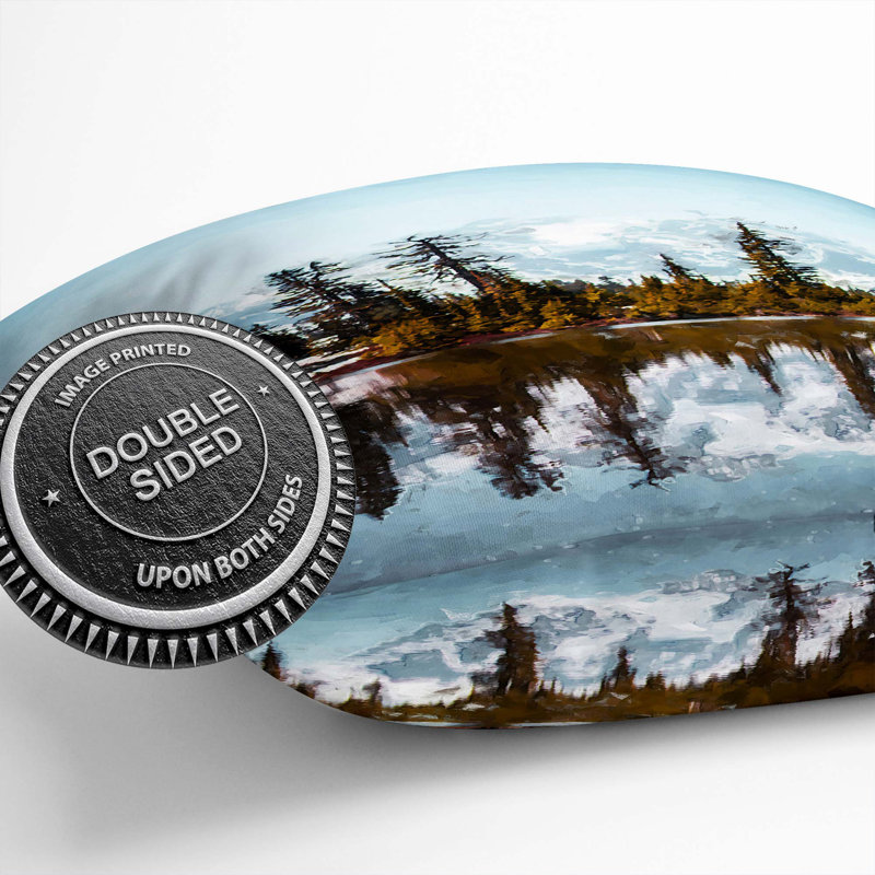 Mount Shuksan Reflection Cushion with Filling, 40cm H x 40cm W x 15cm D