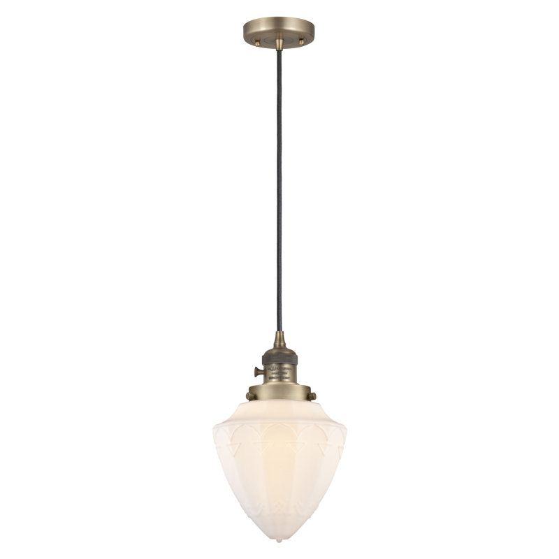 Franklin Restoration - Balle - Mini-luminaire suspendu à cordon de 7 po - Interrupteur marche / arrêt - Ampoule non incluse