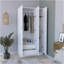 Armoire Ohio avec 3 portes, 2 tiroirs et 4 tablettes à niveaux - blanc-81258813