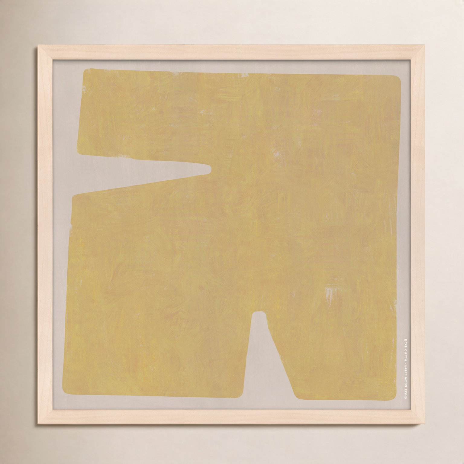 Christina "Sculpted Pastel 6" Canvas Print, 36" H x 36" W, Maple Paper Framed