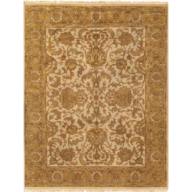 Tapis doré en laine noué la à la main Tabriz