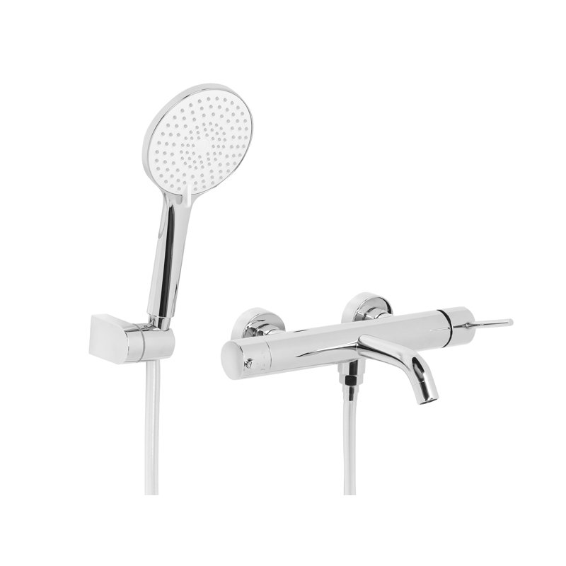 Wall Mounted Bath Shower Mixer Tap MELIQUINA, Silver