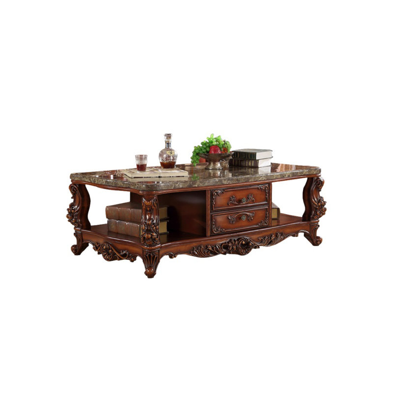 European-style Marble Storage End Table Coffee Table