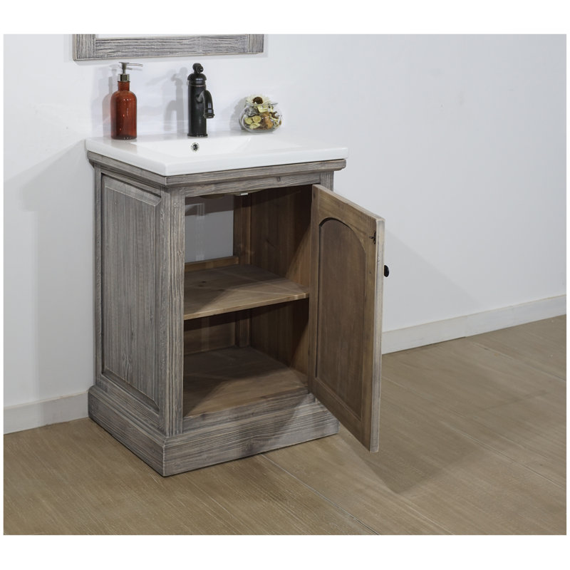 Lovejoy 24'' Single Bathroom Vanity with Ceramic Top