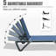 Chaise longue d'extérieur, chaise longue de patio avec table d'appoint et roues, chaise inclinable, chaises longues de piscine-2034799604