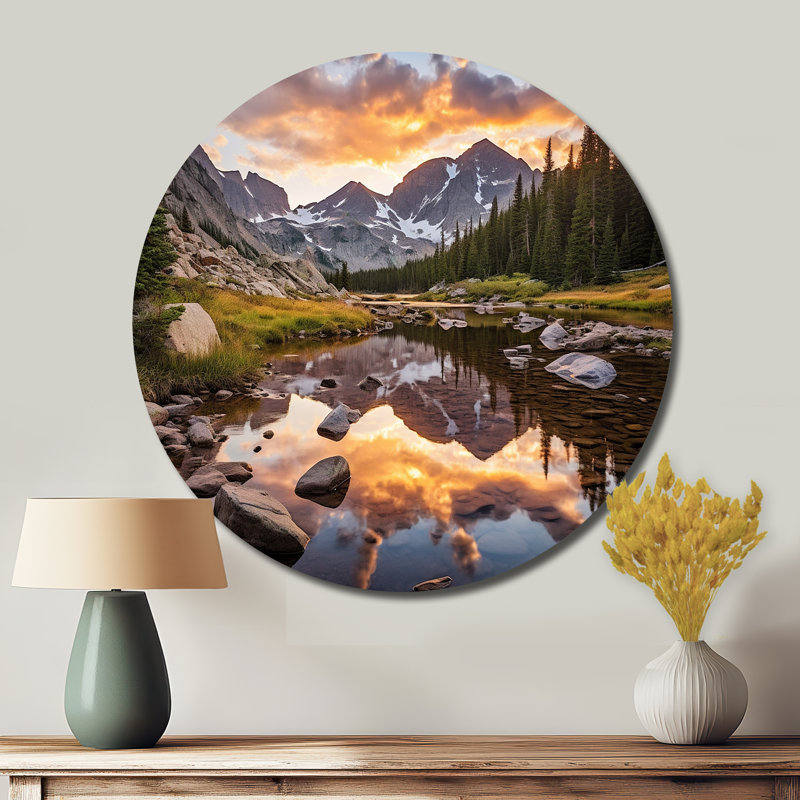 Gutherez - paysages ronds, impressions sur métal, H 29 po x l 29 po