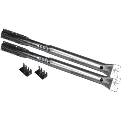 Universal Repair Adjustable Replacement Straight Tube Burner For Gas Grill Models From Charbroil, Kenmore, Thermos And Other Manufacturers, Universal Front To Back Tube Grill Burner Adjustable Length Extends From 13" To 17.5 "
