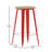 Greory Round Commercial Indoor/Outdoor Poly Bar Top Restaurant Table with Steel Frame-2030712418-2030712420