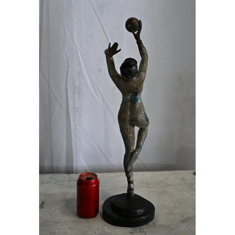 Sculpture féminine danseuse de ballet en bronze 8 po x 5 po x 23 po