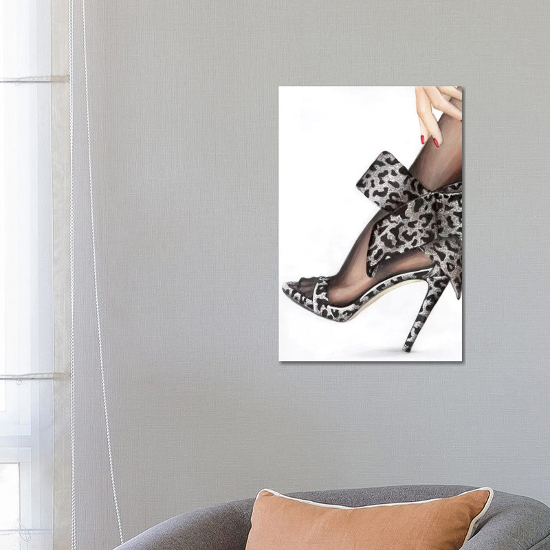 Leopard Bow by Svetlana Balta - Print on Canvas, 66.04cm H x 45.72cm W x 3.81cm D, Wrapped Canvas