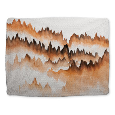 Mountain of Fir Trees Brown Braided Placemat | Home Decor