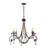 6-Light Dimmable Steel Candle Style Chandelier