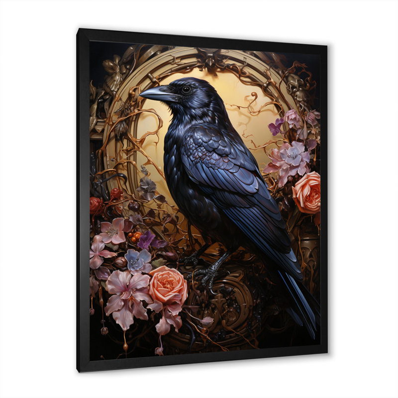Caodhan Crow, opulent serment sur toile, Cadre photo noir, H 20 po x l 12 po x P 1 po
