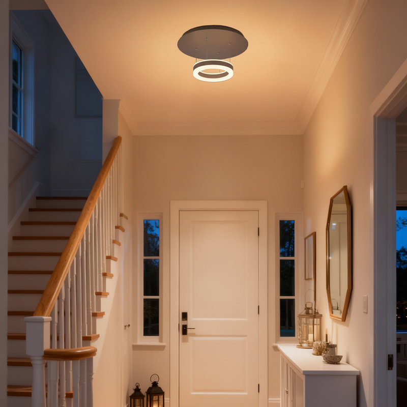 Europa 11-in ETL Certified WiFi-Enabled Tunable White Color-Changing LED Pendant Flush Mount