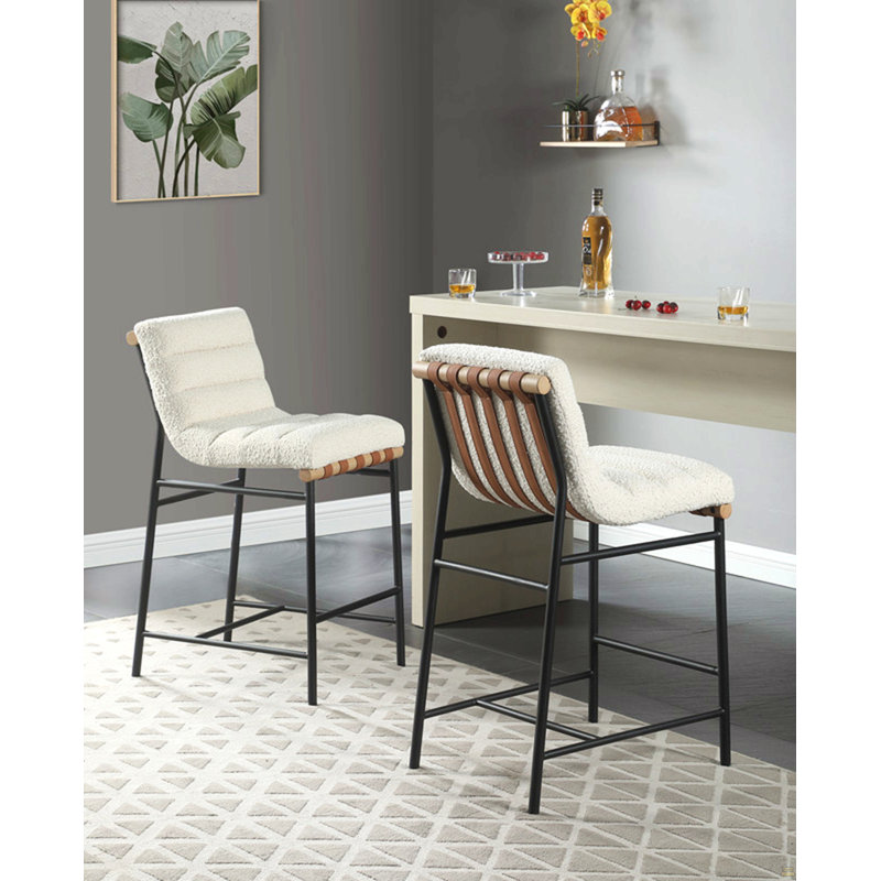 Chaise l 17,75 po Boucle, Blanc
