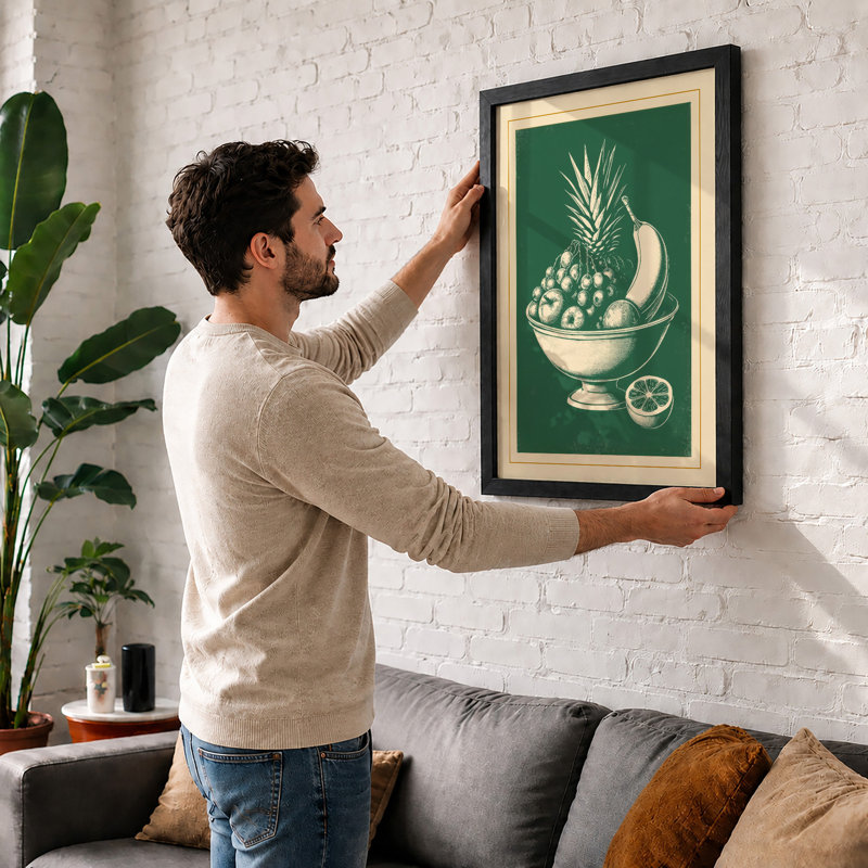 Fruit Bowl Study Botanical - Print, Oak, A4 - 29.7 x 21.0 cm