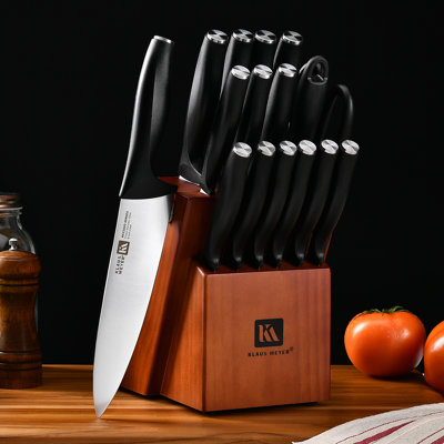 Klaus Meyer Acciaio 17 Piece Carbon Steel Knife Block Set