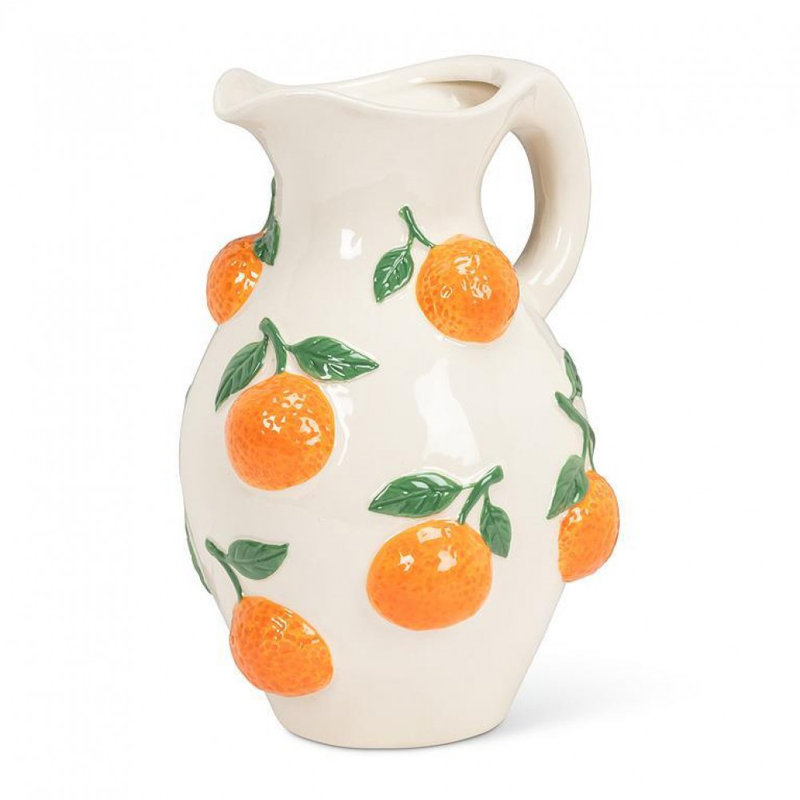Cruche orange couverte